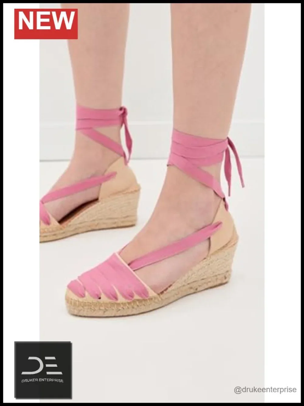 Espadrille Wedge Sandals 2.5in Heel Ankle Strap